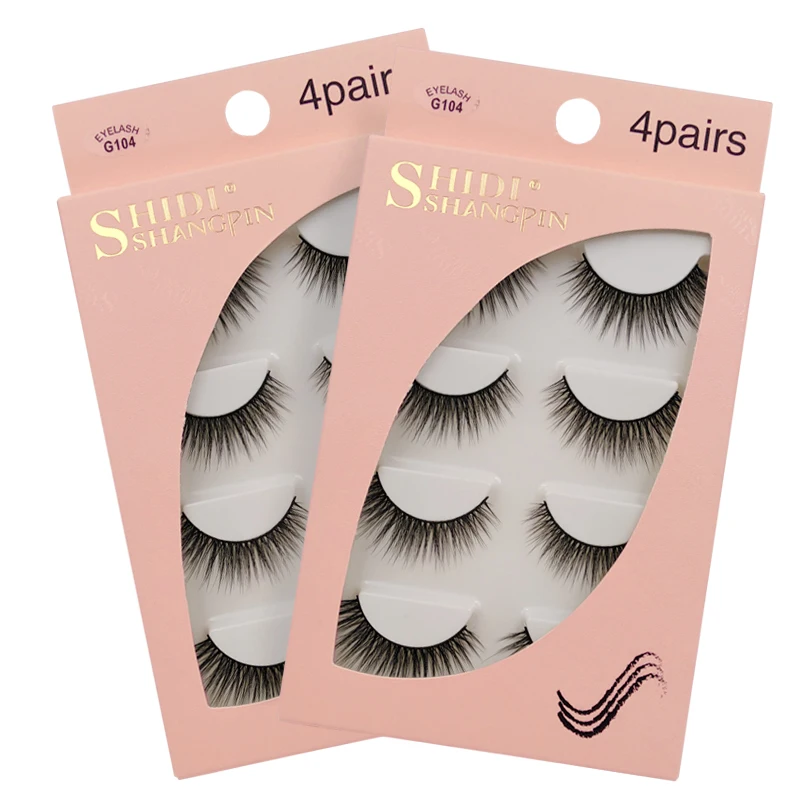 

4 Pairs 3d mink lashes natural false eyelashes maekup full strip eyelashes lashes maquillaje eyelash extension cilios 3d lashes
