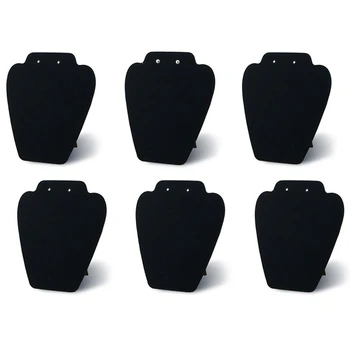 

6 Pieces of Velvet Black Velvet Jewelry Stand, Necklace Storage Rack