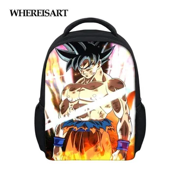 

WHEREISART Cool Backpack Dragonball Print Design Kids School Backpack Bag Cartoon Children's Backpack Mochila Infantil