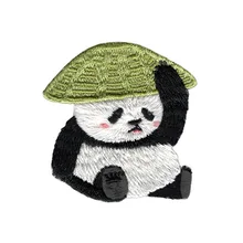 Мультфильм Вышивка Патчи производитель панда железа на значок для детей 2,5 дюймов Высота