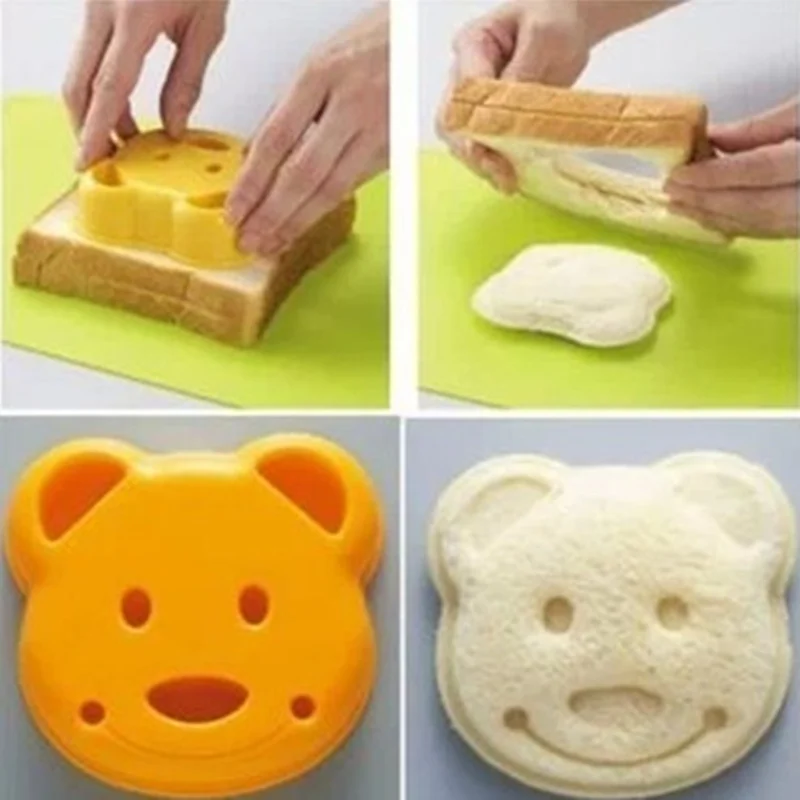 Новое поступление высокое качество DIY медведь формы сэндвич форма для хлеба