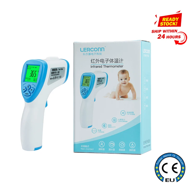 

2019 Muti-fuction Baby/Adult Digital Termomete Infrared Forehead Body Thermometer Gun Non-contact Temperature Measurement Device