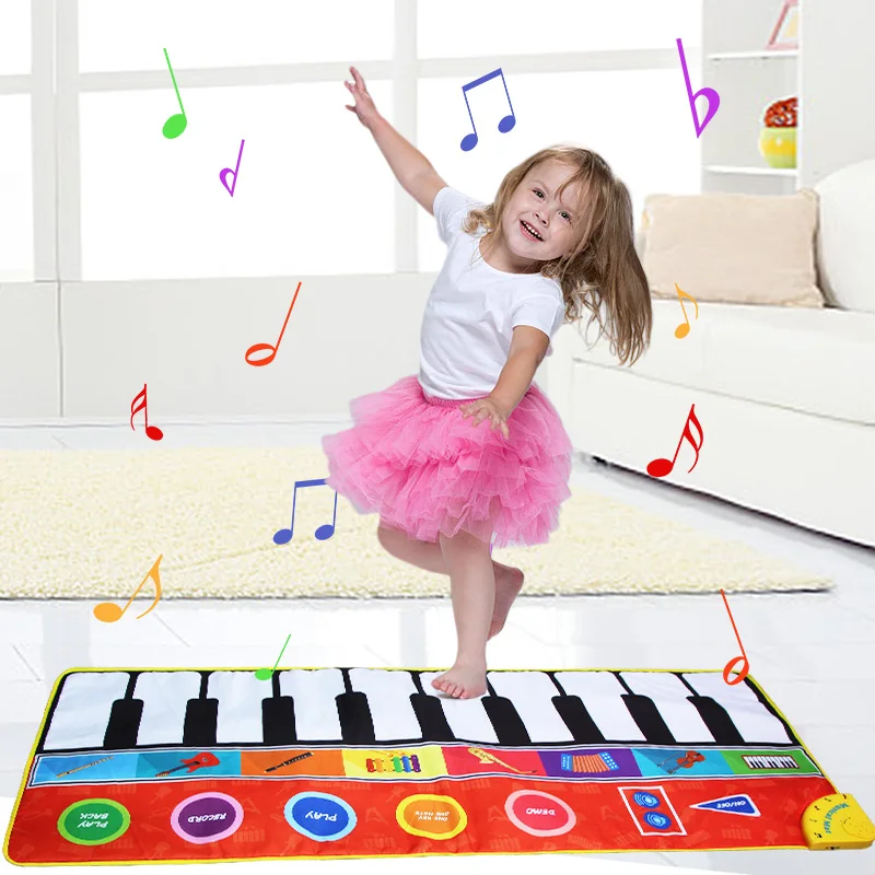 

148*60cm baby pedal piano music blanket children music game blanket baby crawling game pad happy gifts for kids