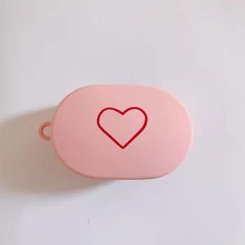 

for Xiaomi Airdots 2 Tws Redmi Airdots S Case Pink Love Heart Earphone Case for redmi airdots S Case Non-slip Hard Cover Luxury