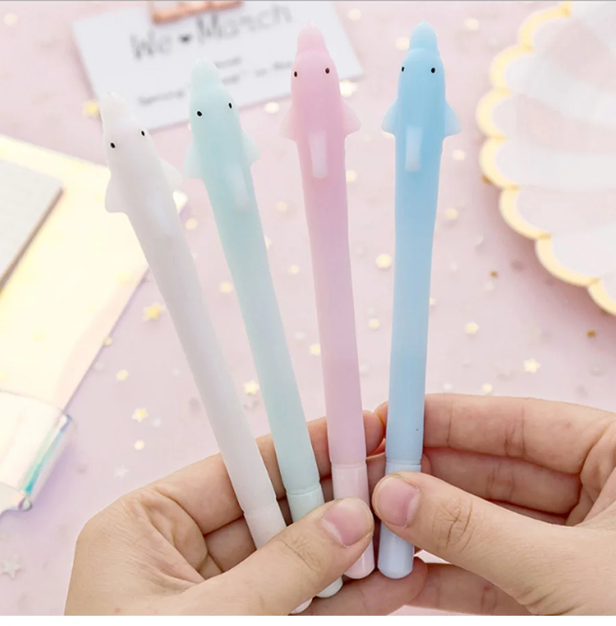 4 шт./партия, мультяшная креативная гелевая ручка с динозавром, kawaii, рекламный подарок, канцелярская ручка, Escolar Papelaria, школьные офисные принадлежности