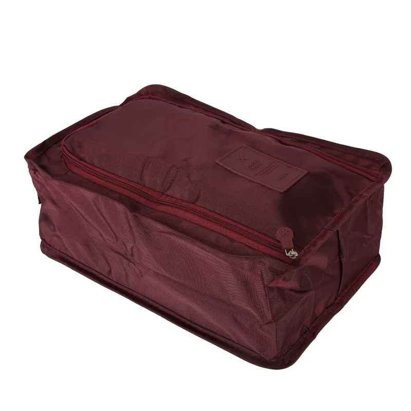 6 цветов нейлоновые дорожные сумки для хранения сумка для хранения обувь Органайзер сумка Портативная классификация сумки - Цвет: Бургундия