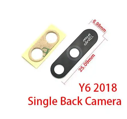 Стекло для камеры huawei Y5 Y6 Y7 Pro Y9 Prime P Smart задняя камера стекло объектив с клеем - Цвет: Y6 2018 Single