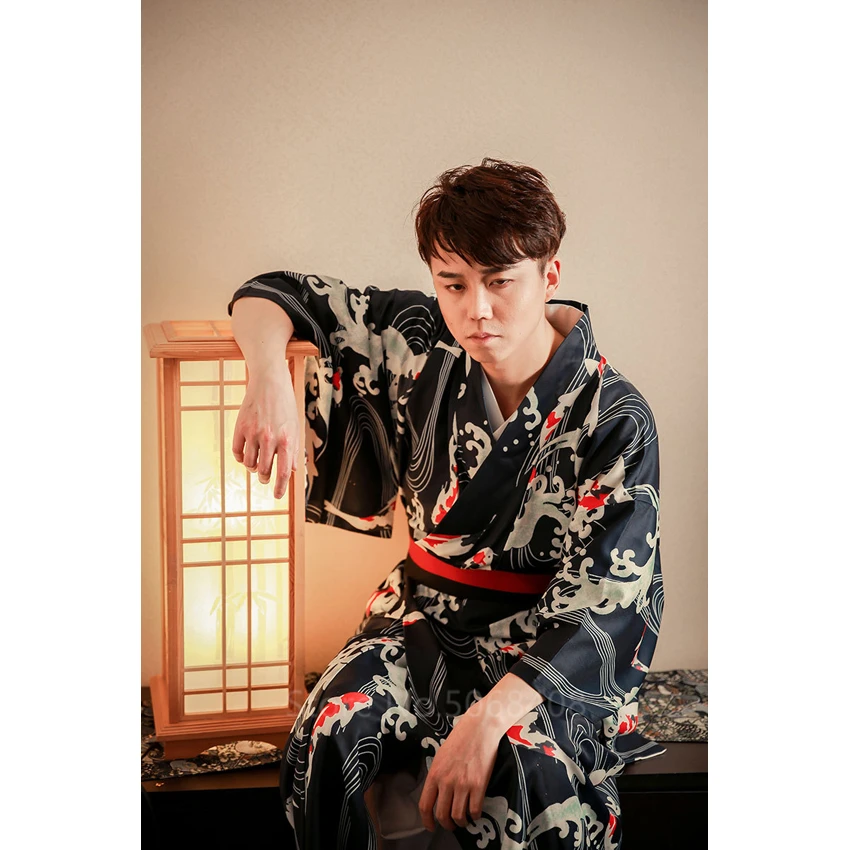 Japonês tradicional roupas quimono para homens samurai