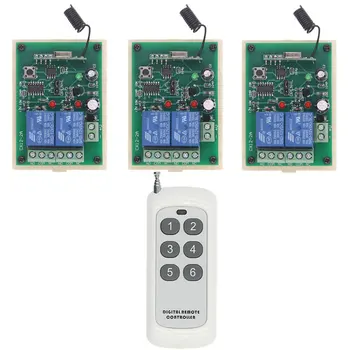 

DC12V 2-way remote control switch split 1 control 3 groups DC24V wireless remote control switch control motor / motor forward an