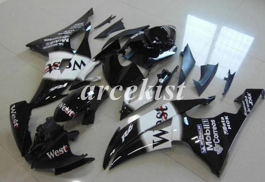 ABS литья под давлением Обтекатели комплект подходит для YAMAHA YZF-R6 2008- 08 09 10 11 12 13 14 15 16 Кузов Набор красный белый