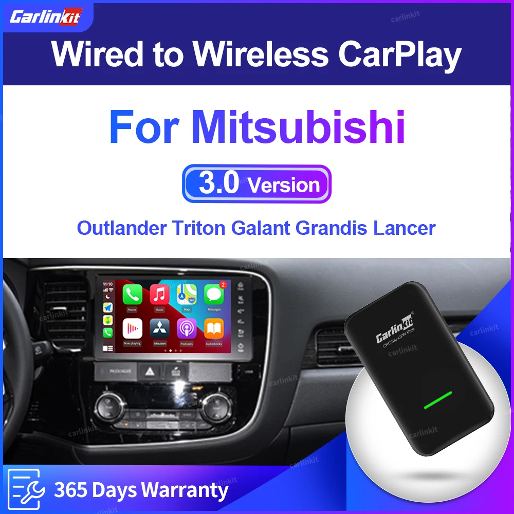 Carlinkit 3.0 CarPlay Wireless Adapter for Mitsubishi Outlander Triton