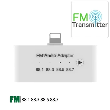 

For LIghtning FM AUdio Adapter FM Aduio Transmitter Kit Adapter For iPhone