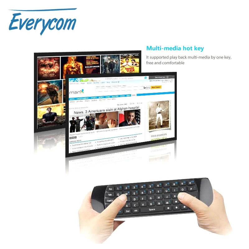 Everycom Projector Accessory X6 Adroid Remote Multi-fuctional Handle 2.4Ghzi wireless Keyboard For
