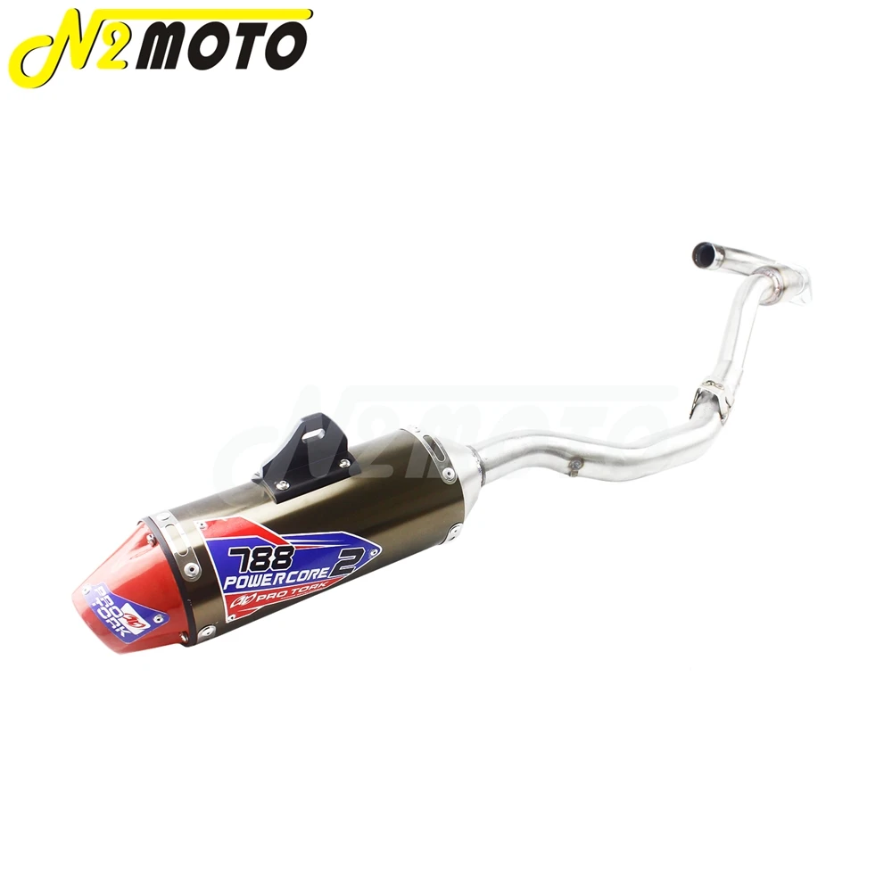 Motorcycle Complete Exhaust Muffler Pipes Dirt Bike Motocross Exhaust Pipe Full System For Honda CRF150F CRF230F 03-16 CR CRF XR
