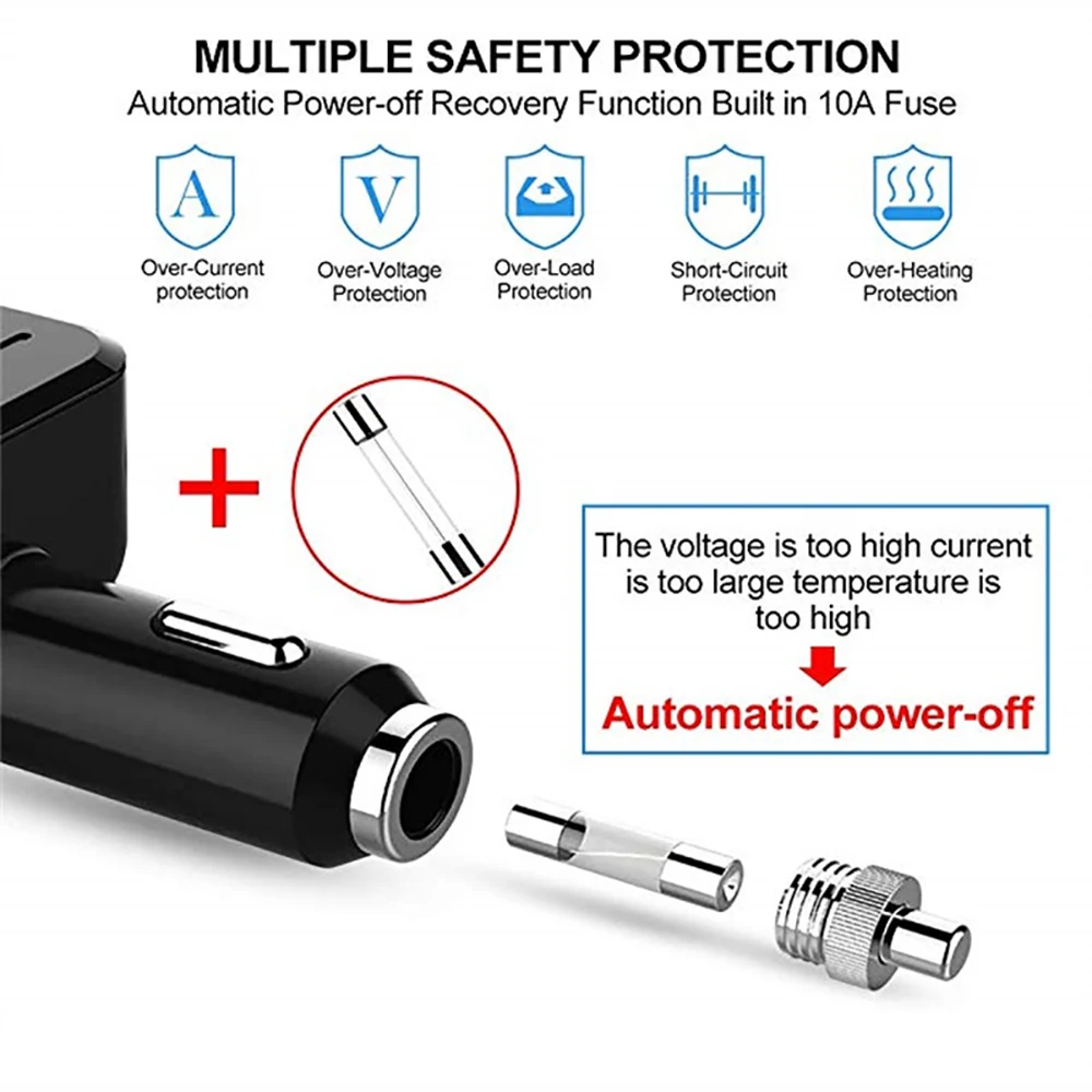 VicTsing автомобиля автомобильный прикуриватель Зарядное устройство с двойным USB 3 адаптер гнезд с светодиодный Дисплей Батарея Напряжение 12 V/24 V для iPhone