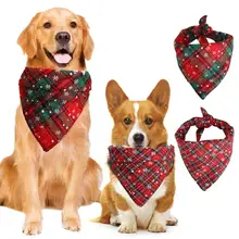 1 шт. Нагрудник слюнявчик Полотенце Рождество с костюм декоративный шляпы для маленькой кошки собаки Рождество бандана для животных Санта шаблон треугольник шарф
