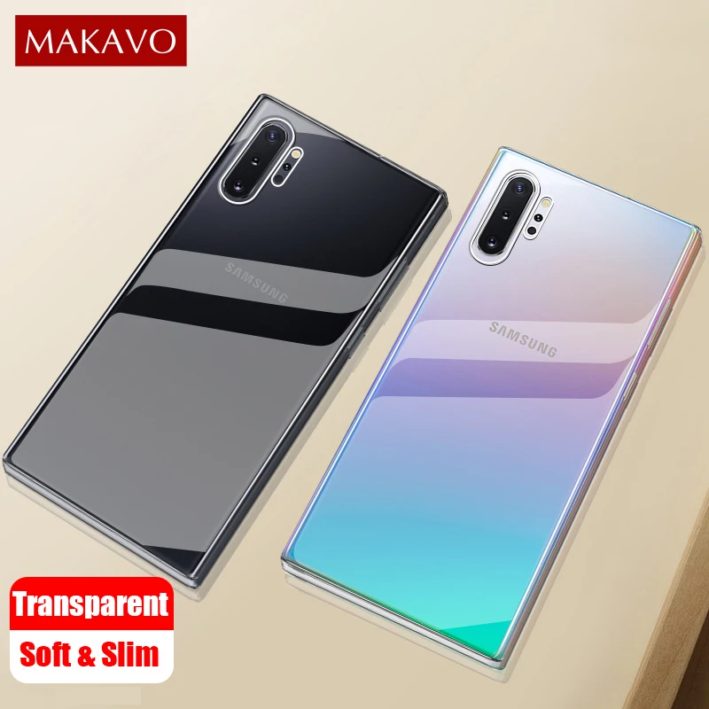 Чехол для Samsung Galaxy Note 10 Plus 20 ультрапрозрачный силиконовый чехол из ТПУ прозрачный