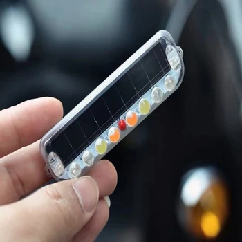 

Alarm Lamp Car Solar Power Simulated Alarm Warning Strobe Light Anti-Theft 6 LED Signal Security System Light