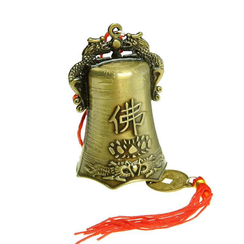 

Antique Bronze Bell Car Hanging Bells Peace Car Pendant Auspicious Buddha bell Blessing Wind Chime Lucky Hanging Home Decoration