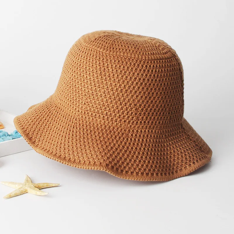 Корейская летняя Складная соломенная шляпа, женская вязаная Панама, новые универсальные купольные шапки для путешествий, козырьки от солнца, регулируемые