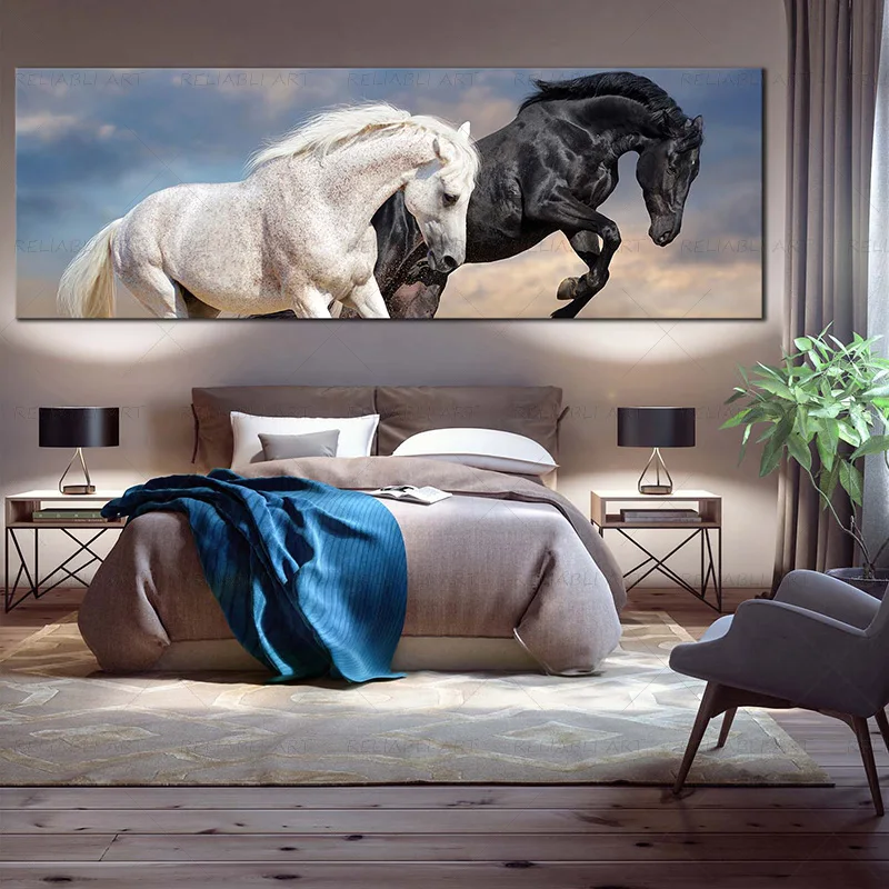 Waliicorners Home Decor Canvas Prints Wall Art Pictures Running Horse Painting 4 H5f6eeb0c6cc048cc8ca7f56f7512329b7