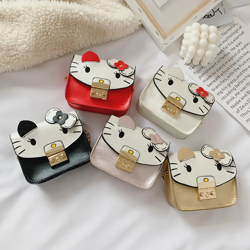 

2020 Spring New Cartoon Cute Cat Children's Bags Hipster gong zhu bao Sweet Girls Shoulder Bag Purse
