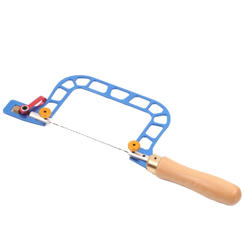 

Blue U-Shaped Hand Saw with Lever Tension Saw Hand Tool Spiral Saw Blade for Jewelry Tool Woodworking Tool