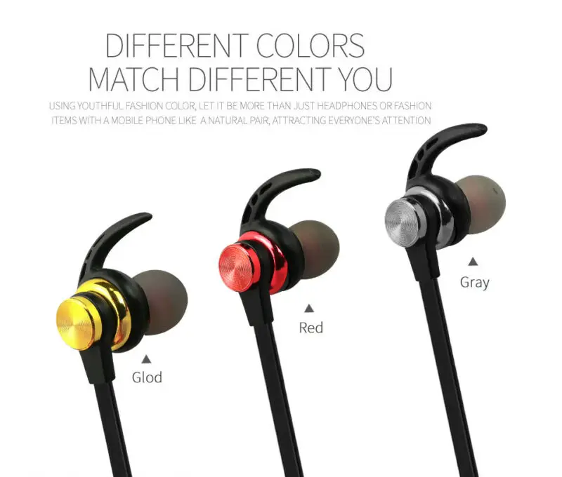 Bluetooth 4 2 наушники беспроводные магнитные спортивные вкладыши гарнитура для
