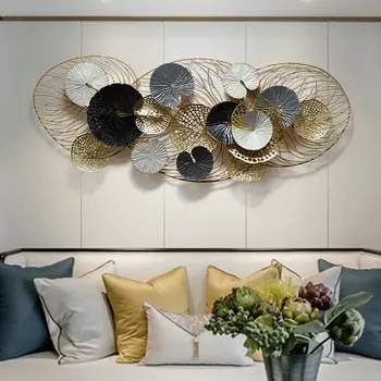 

Iron Wall Decoration Sofa Background New Modern Chinese Living Room 3D Decoration Home Traditional Chinese Metal 125x50cm 3.1kg