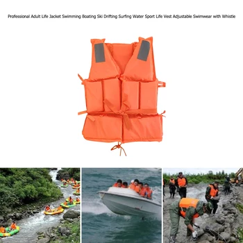 

Outdoor Professional Adult Life Jacket Swimming Boating Ski Drifting Surfing Water Sport Life Vest Swimwear with Whistle