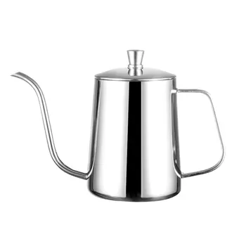 

Stainless Steel Long Narrow Spout Coffee Pot Gooseneck Spout Drip Coffee Kettle with Lid for Home Kitchen Coffee Shop