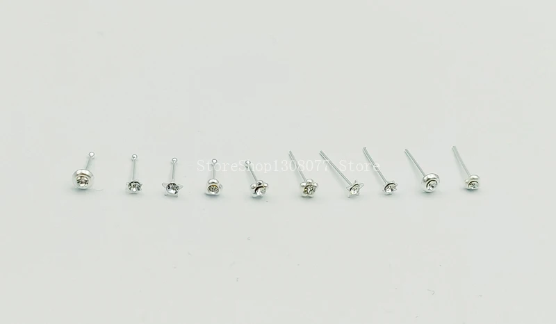 925 Studs nariz prata esterlina para mulheres,