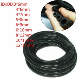 Black Smooth Nitrile Rubber Fuel Tubing Petrol Diesel Oil Line carburetor Hose Pipe 1Meter 3mm~12mm