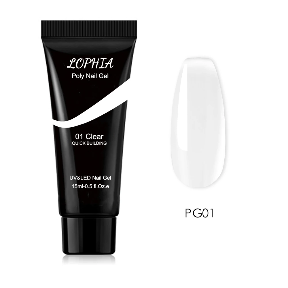LOPHIA Poly Nail Gel 15ml Builder Extension Gel Semi Permanent Hybrid Varnishes Gel Polish All For Manicure Nail Art Design LOPHIA Poly Nail Gel 15ml Builder Extension Gel Semi Permanent Hybrid Varnishes Gel Polish All For Manicure Nail Art Design