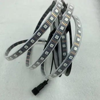 

WS2815 DC12V addressable full color RGB 5050 LED strip;60leds/m;5m;waterproof in silicon tube;IP66;BLACK PCB;xConnect pigtail