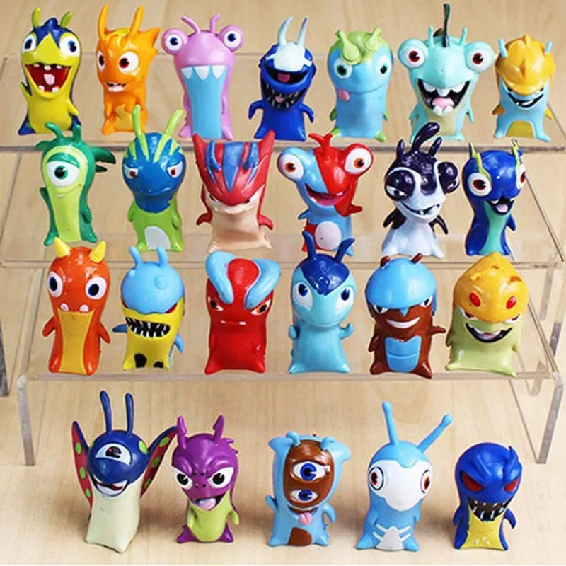 New 24 models Cartoon Anime Slugterra  Action Figures Mini  Slugterra PVC Figures Toys Gifts for Children ninja turtles toys