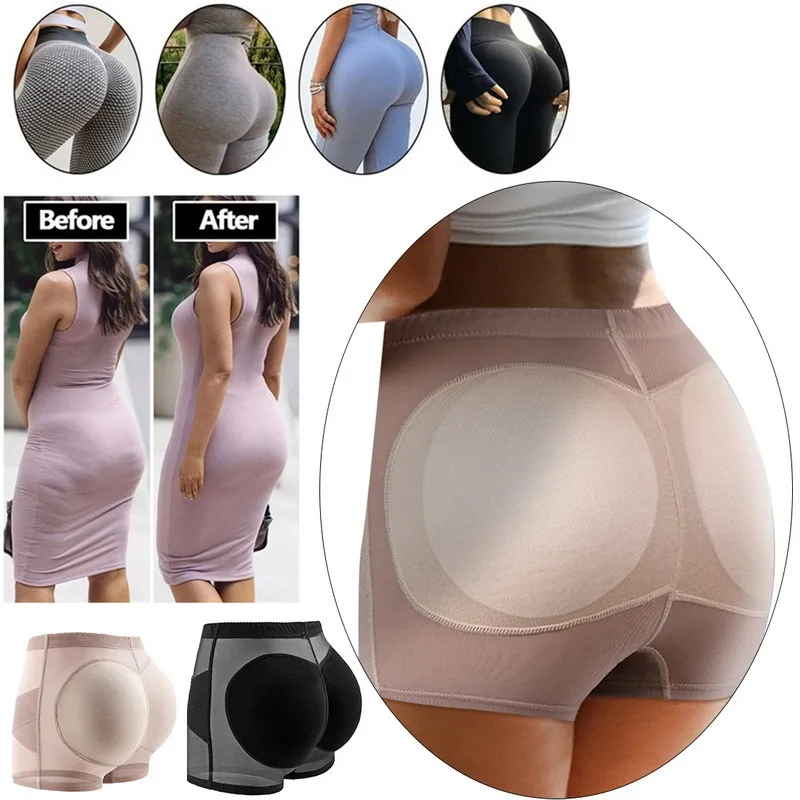 Sexy Women's Padded Butt Lifter Panties Booty Cross-Elastic Mesh Knickers Hip Enhancer Buttock Fake Butt Briefs Shapewear extreme tummy control shapewear