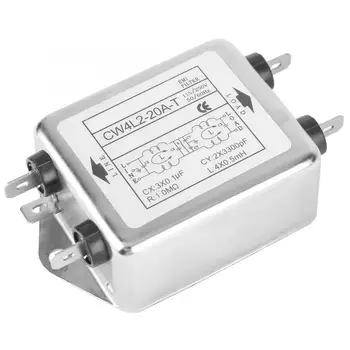 

115V/250V 20A 50/60Hz CW4L2-20A-T Power Line EMI Filter Terminal for Mechanical Equipment Treadmills Medical Device