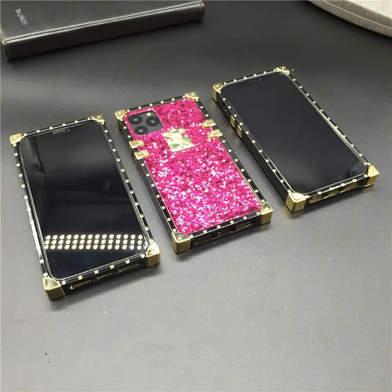 Luxury pearl No. 5 perfume metal Hard leather phone case for iphone X XR XS  MAX 7 8 6 6s plus 12 SE 11 Pro Lambskin back cover