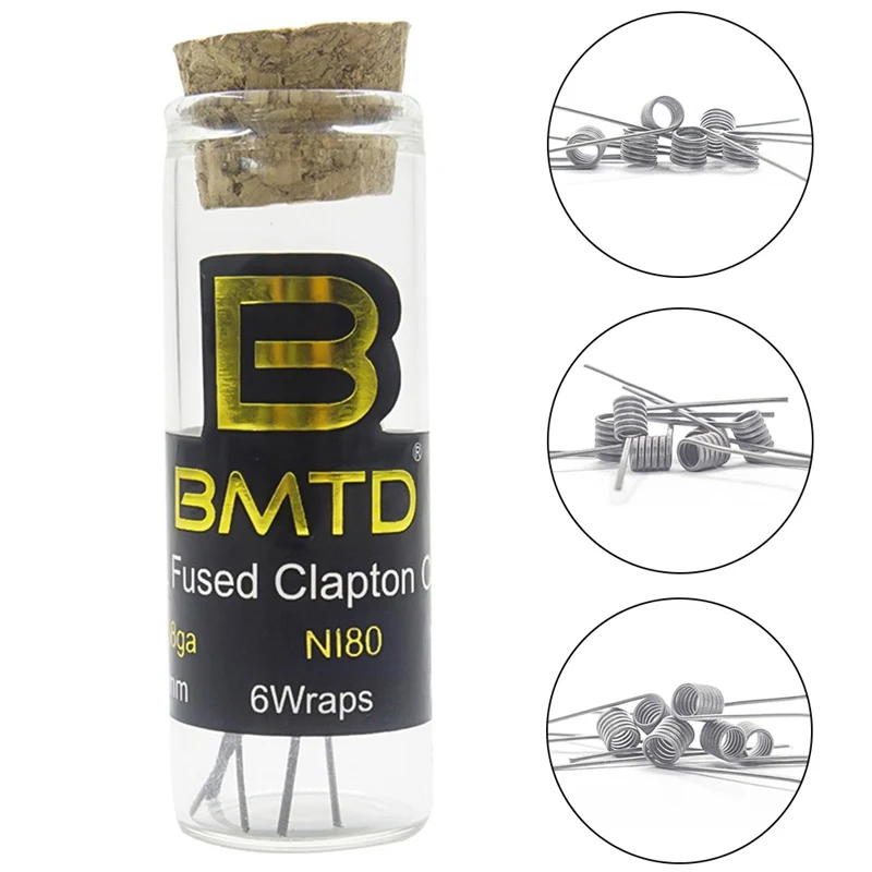 BMTD MTL Clapton Fused катушка Ni80 готовые катушки для DIY Vaper RDA RTA танк Атомайзеры Высокая