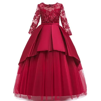 

2020 Teenager Formal Flower Girls Dresses For Bridesmaid Princess Long Evening Dress Girl Party Wedding Dress 14 10 12 vestidos