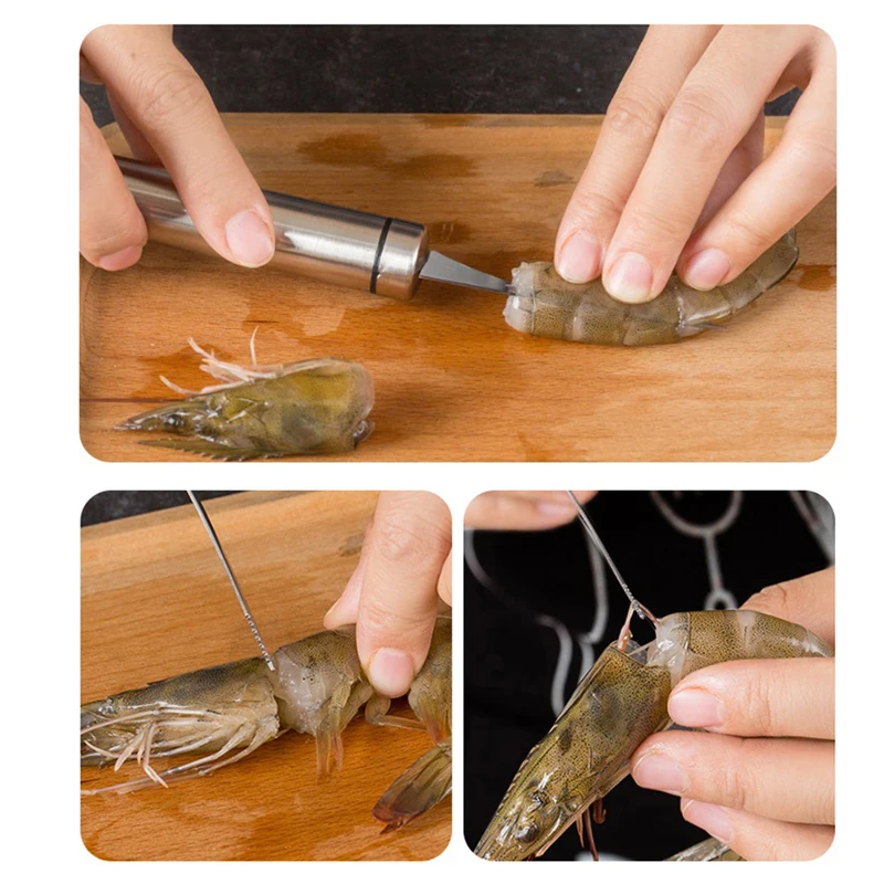 best kitchen gadgets 1 Set Shrimp Stripper Line Cutter Clean Shrimp Line Shell Remover Thread Knife Open Shrimp Pick Shrimp Peel Shrimp Artifact silicone cooking utensils