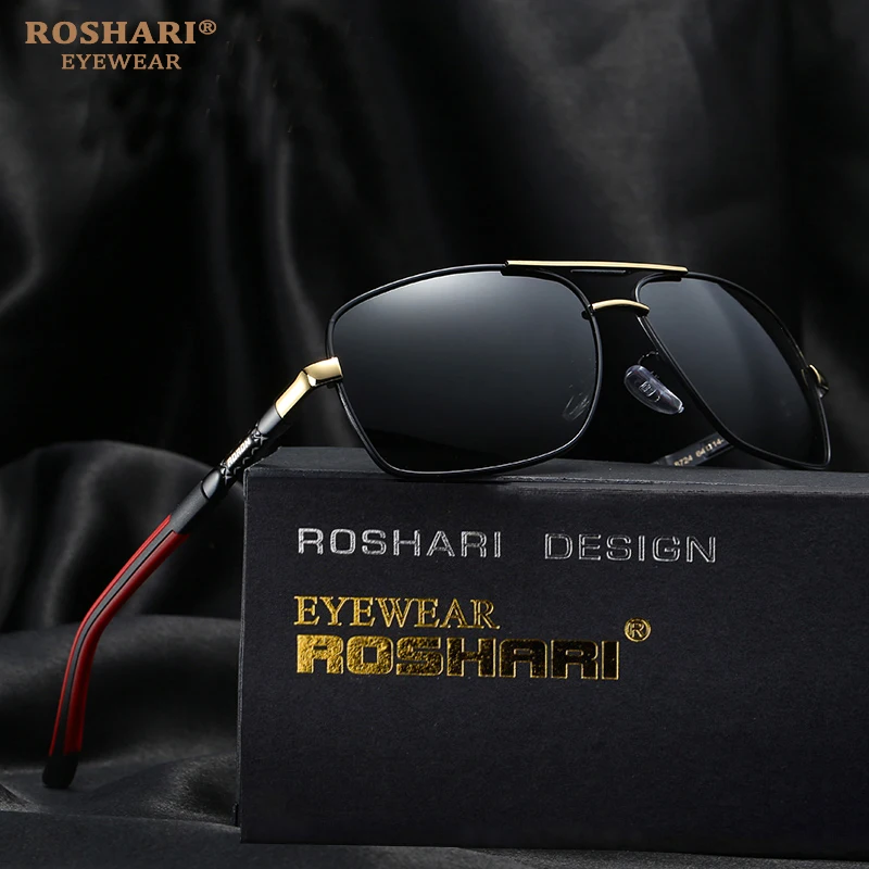

ROSHARI A71 Classic Mens Military Quality Sunglasses HD Polarized UV400 Male Sun Glasses For Men Eyewear Accessories