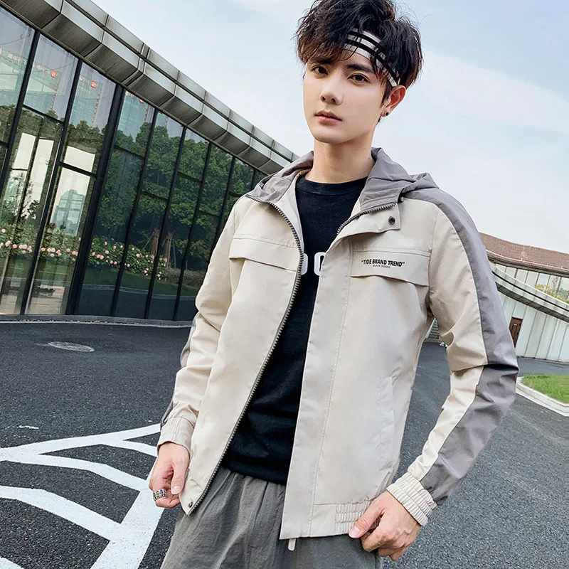 

Coat Men Spring And Autumn INS Fashion 2020 New Style Korean-style Trend Casual Tooling Jacket on Clothes Spring Men'S Wear