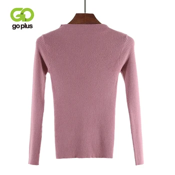 

GOPLUS Women's Elastic Autumn Winter Half Turtleneck Sweaters and Pullovers Wool Sweater Slim Tight Bottoming Knitted Pullover