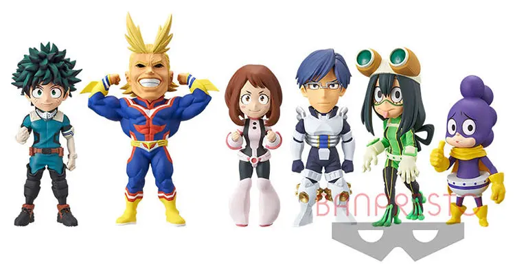 6 шт./компл. мой герой Академия Boku no Hero Izuku Midoriya All Might Ochaco Uraraka Asui Tsuyu Mineta Minoru милая