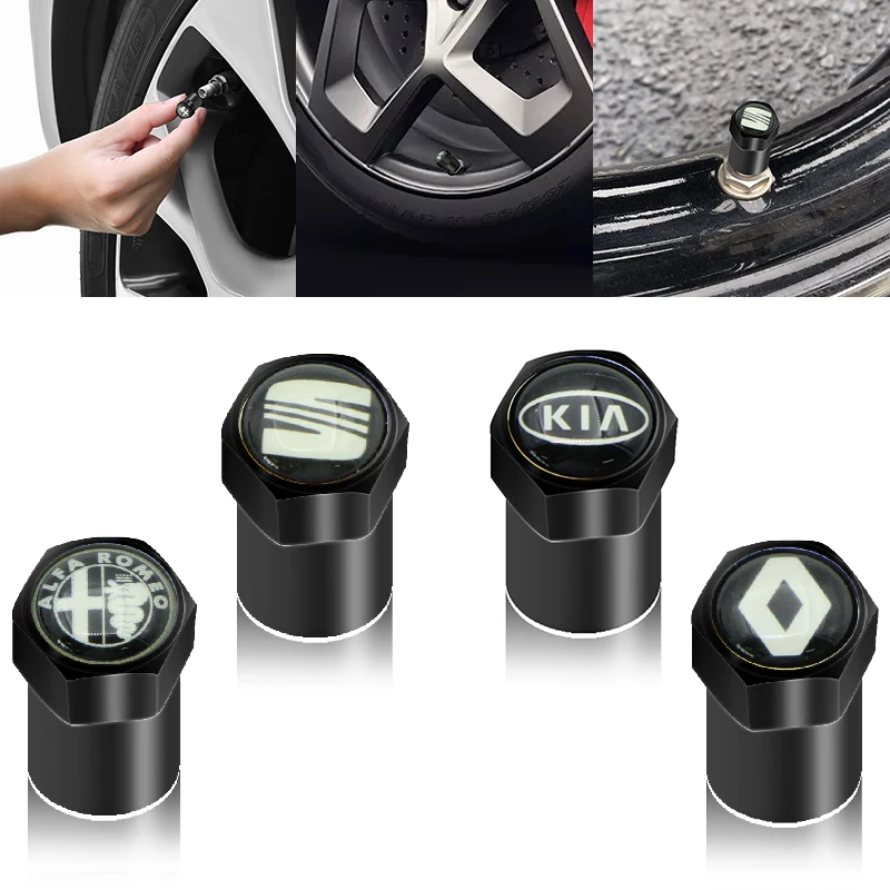 

4pcs Badge Wheel Tire Valve Stem Caps Cover Wheel Tire Valve Cap for Mercedes Benz CLA CLS GLA GLE GLK GLC W204 W205 W203 W213
