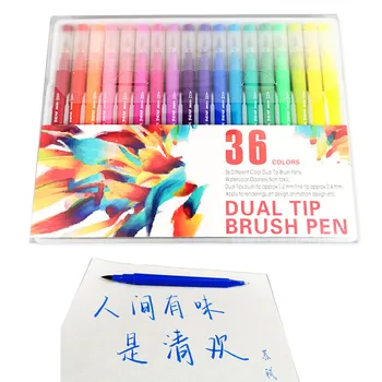 

36/48 Set Watercolor Drawing Painting Dual Tip Brush Pen Art Marker Pens Colorful Ink Gen Manga Anime Graffiti Painting Pencil