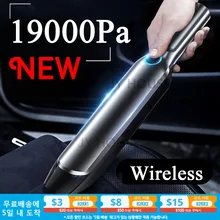 

19000Pa Handheld Portable Wireless Car Vacuum Cleaner With Bag Auto Powerful Cyclone Suction Rechargeable Air Dust Wet/Dry Home