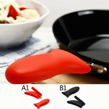 

Anti-slip Silicone Handle Holder Non Slip Heat Insulation Pan Handle Cover Home Silicone Kitchen Tool for Baking